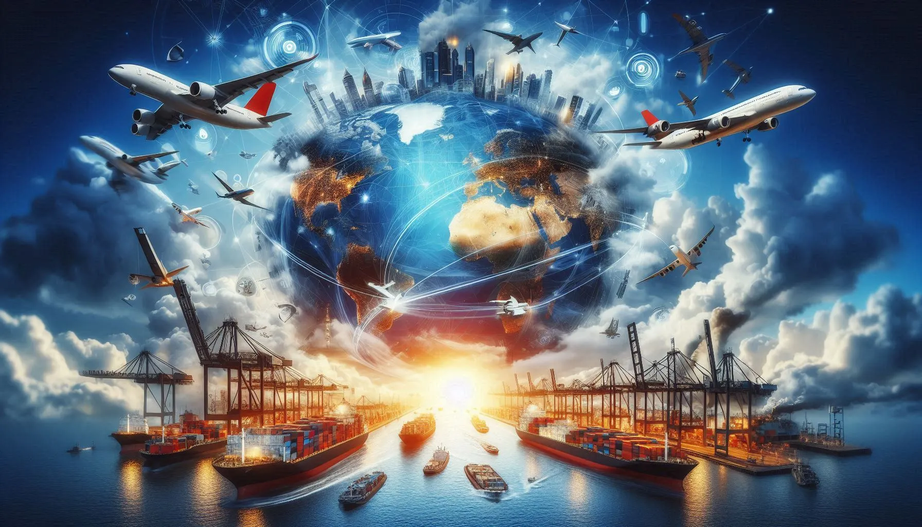 Imagen de concepto de economía global.