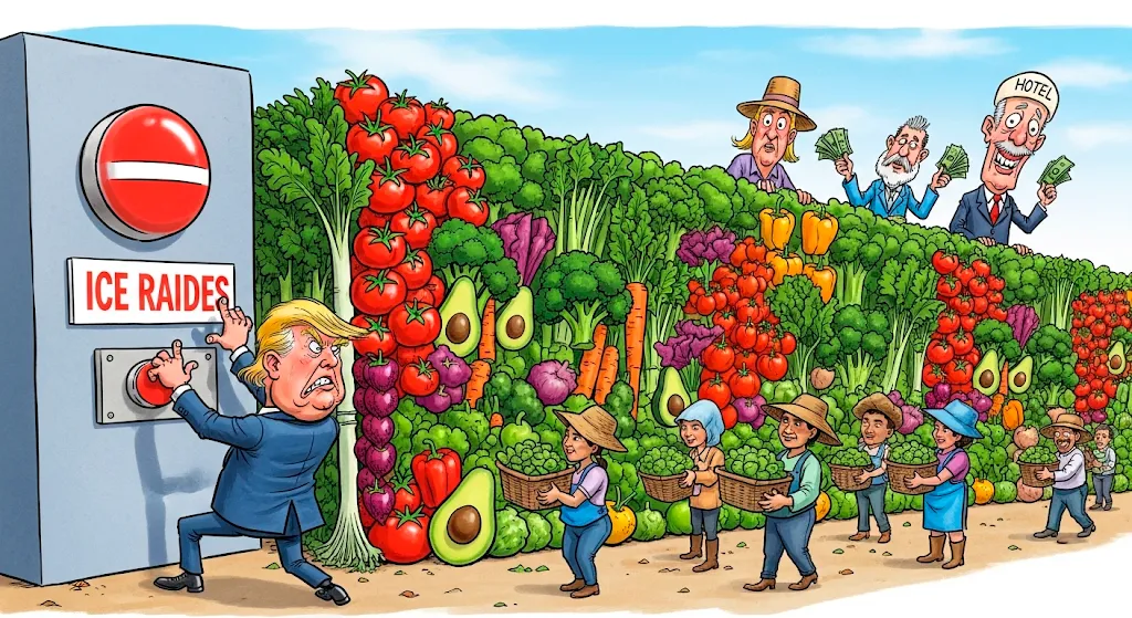 Featured image for “La Tregua del Tomate: Trump Descubre que los Votos (y las Cosechas) no se Recogen Solos”
