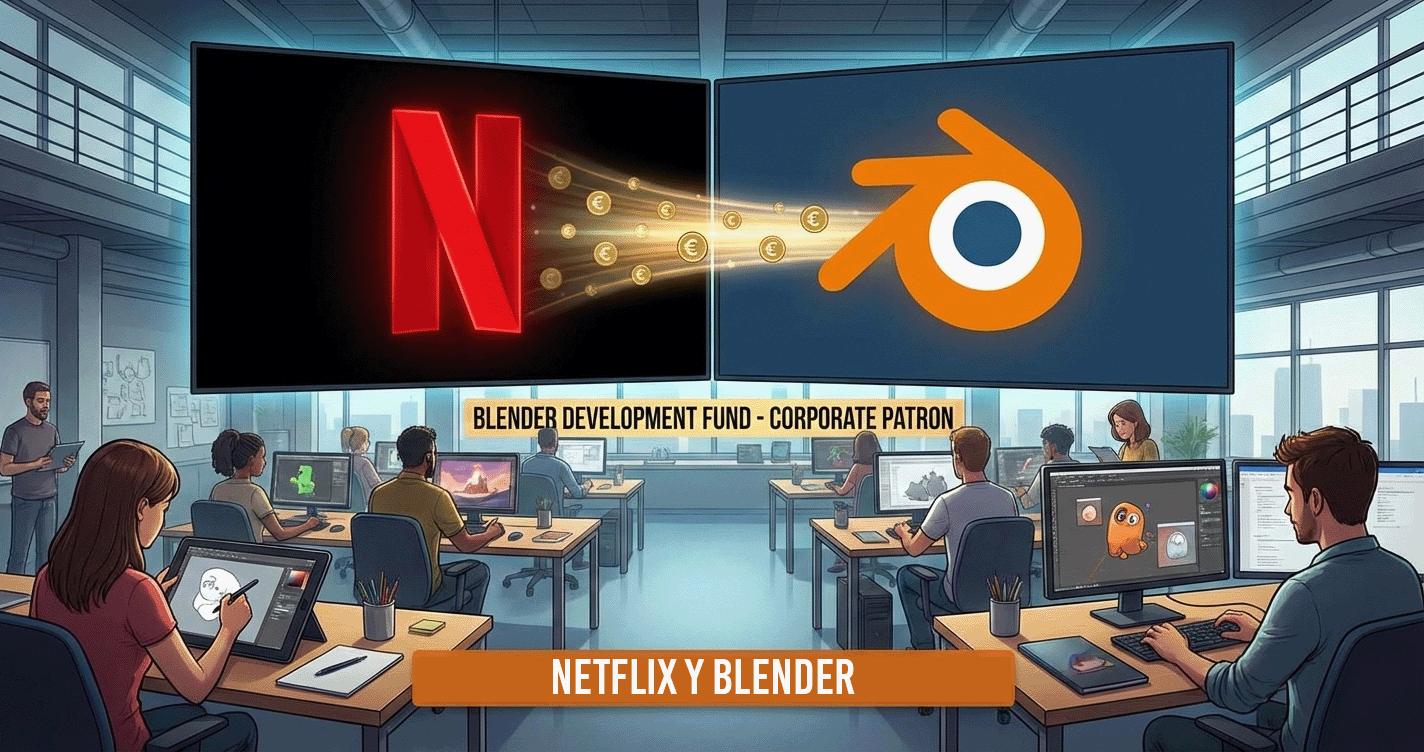 Featured image for “La ironía de los 240.000 euros: Por qué Netflix acaba de admitir que no puede vivir sin Blender”