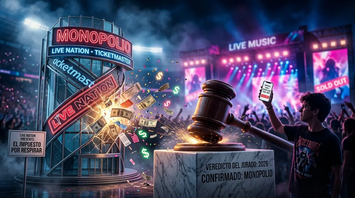 Featured image for “El impuesto por respirar en un concierto: Por qué ganar la batalla contra Ticketmaster todavía te dejará la cartera vacía”